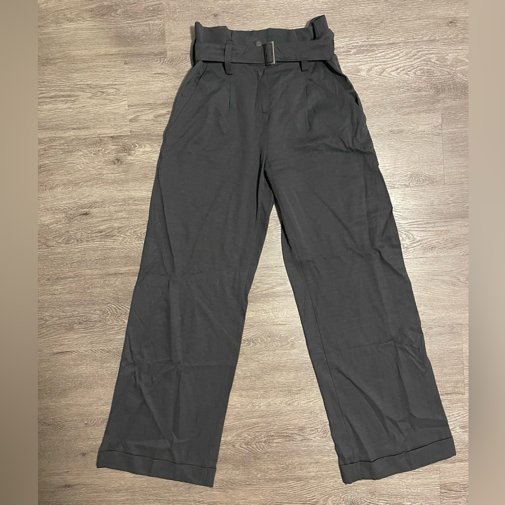 AXARA paperbag waist wide leg pant